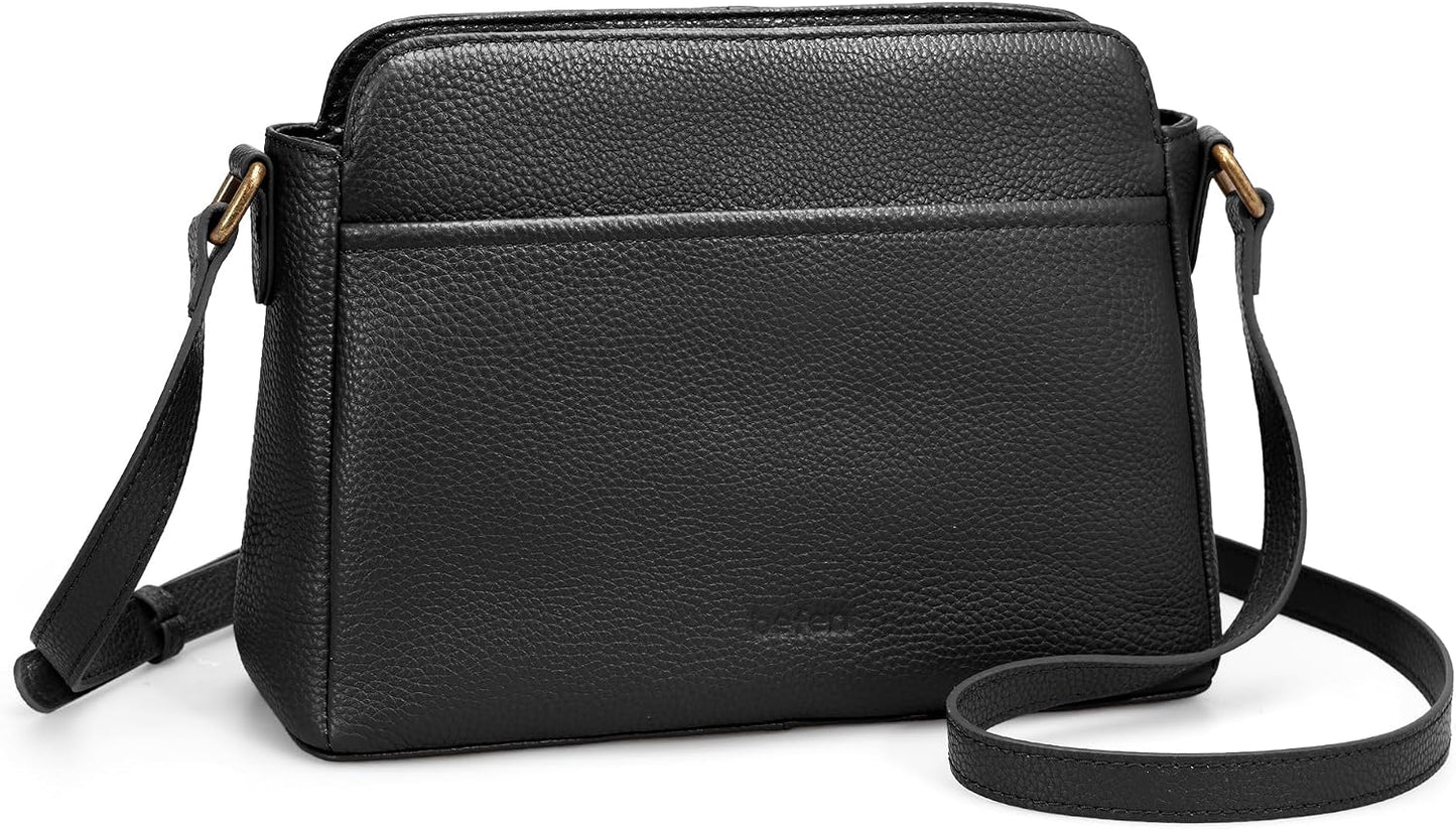 Anti-Theft Crossbody Bag for Women Genuine Leather, Small Cross Body Shoulder Handbags with RFID Card Slots