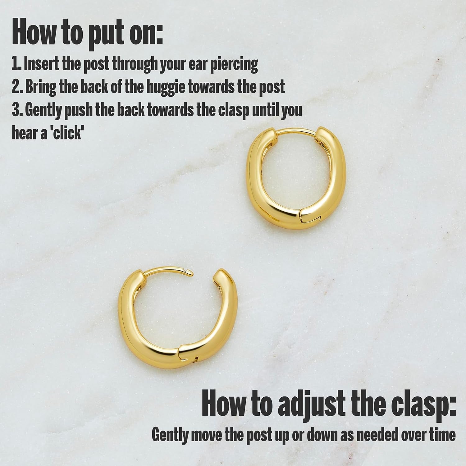 Small Huggie Hoop Earrings for Women, Lightweight and Hypoallergenic | Available in 14K Gold, Rose Gold, Two Tone, or Silver Plated Small Hoops & Multipacks – Everyday Jewelry