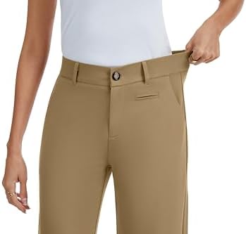 The Tailored Trouser in camel, waist and pocket detail