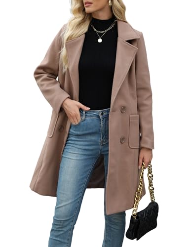 The Camel Coat in camel — wool blend mid-long coat