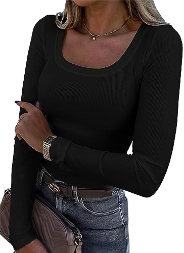 The Second-Skin Knit in black, front view