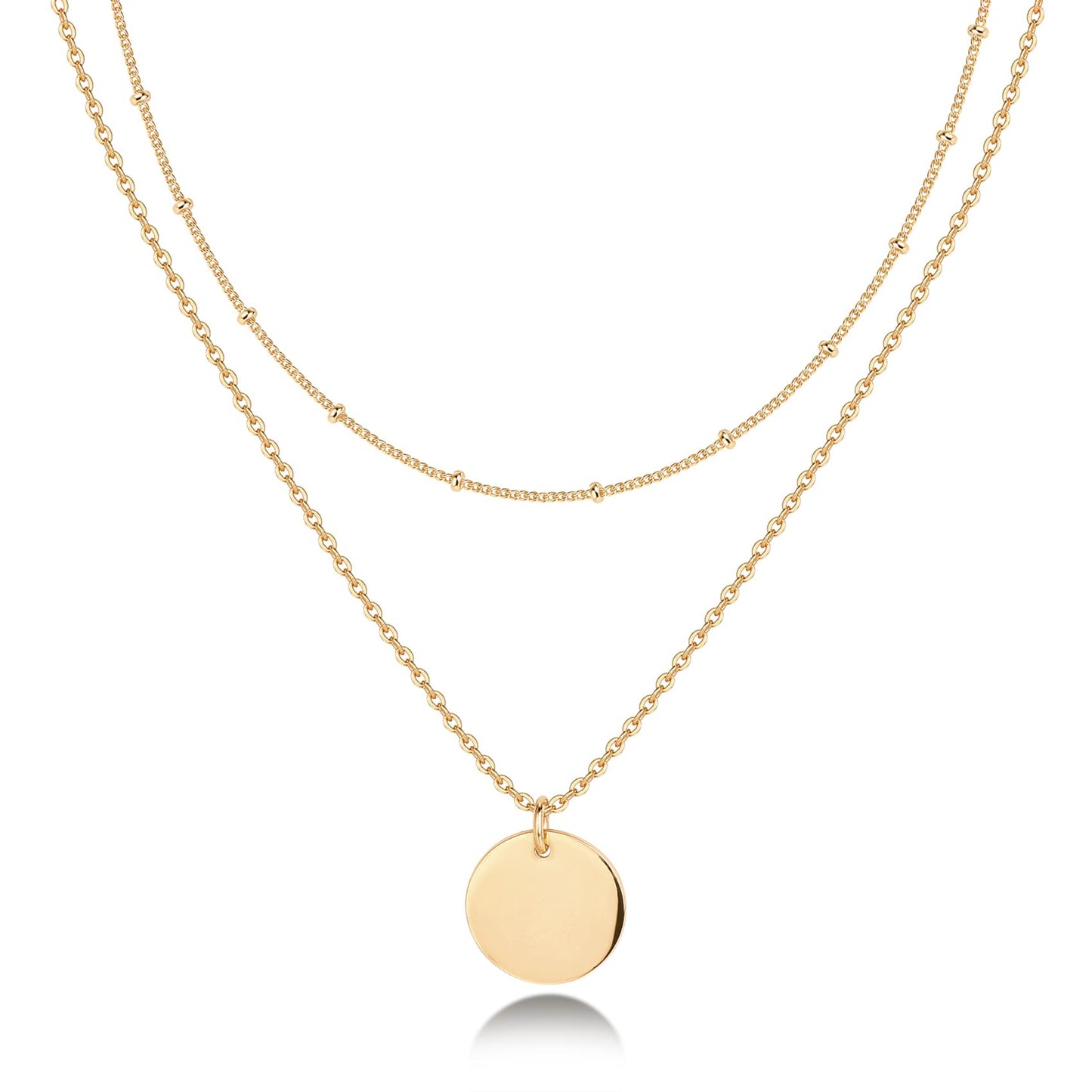 The Coin Pendant — 14k gold plated layering necklace with coin pendant