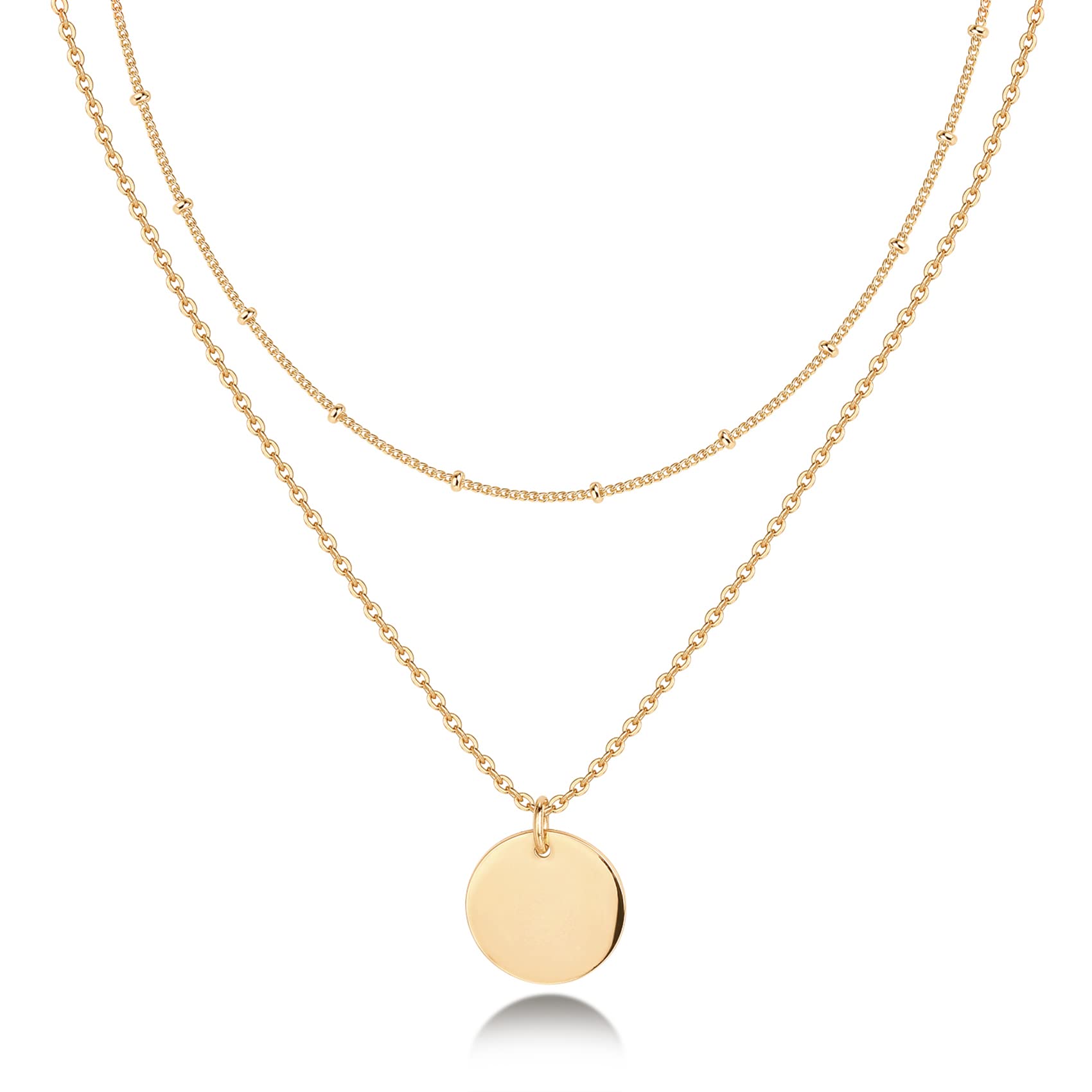 The Coin Pendant — 14k gold plated layering necklace with coin pendant