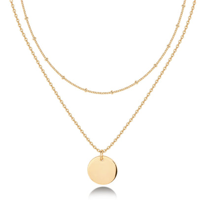 The Coin Pendant — 14k gold plated layering necklace with coin pendant