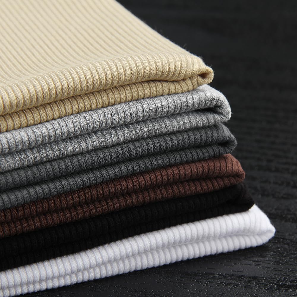 Womens Long Sleeve Scoop Neck Ribbed Knit Fitted Casual Tops Tee Slim Basic Shirts
