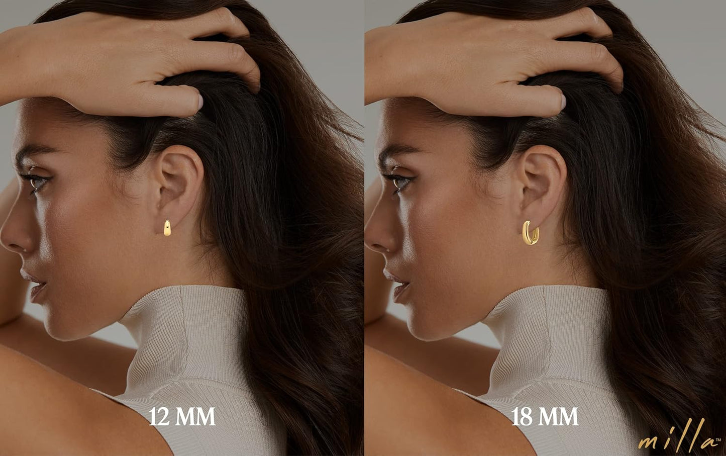 Small Huggie Hoop Earrings for Women, Lightweight and Hypoallergenic | Available in 14K Gold, Rose Gold, Two Tone, or Silver Plated Small Hoops & Multipacks – Everyday Jewelry