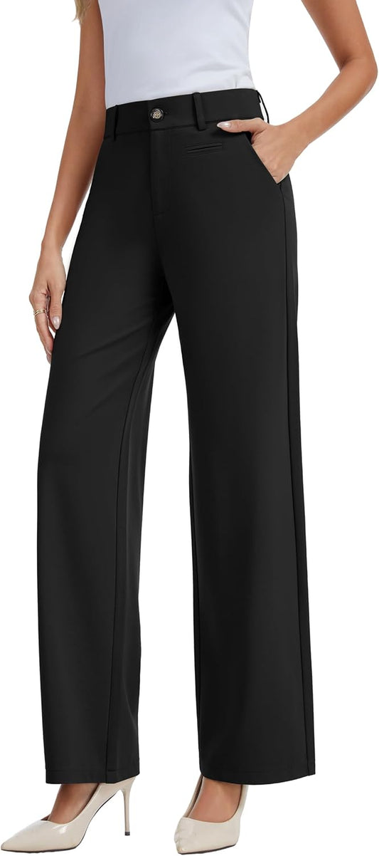The Tailored Trouser — high-waisted straight-leg trousers with deep pockets
