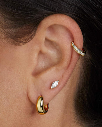 Small Huggie Hoop Earrings for Women, Lightweight and Hypoallergenic | Available in 14K Gold, Rose Gold, Two Tone, or Silver Plated Small Hoops & Multipacks – Everyday Jewelry